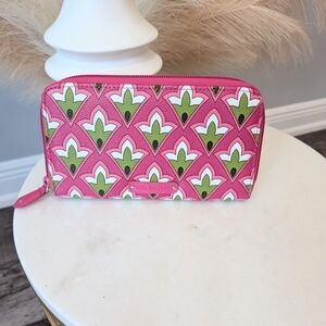 Vera Bradley Pink and Green Women's Wallet